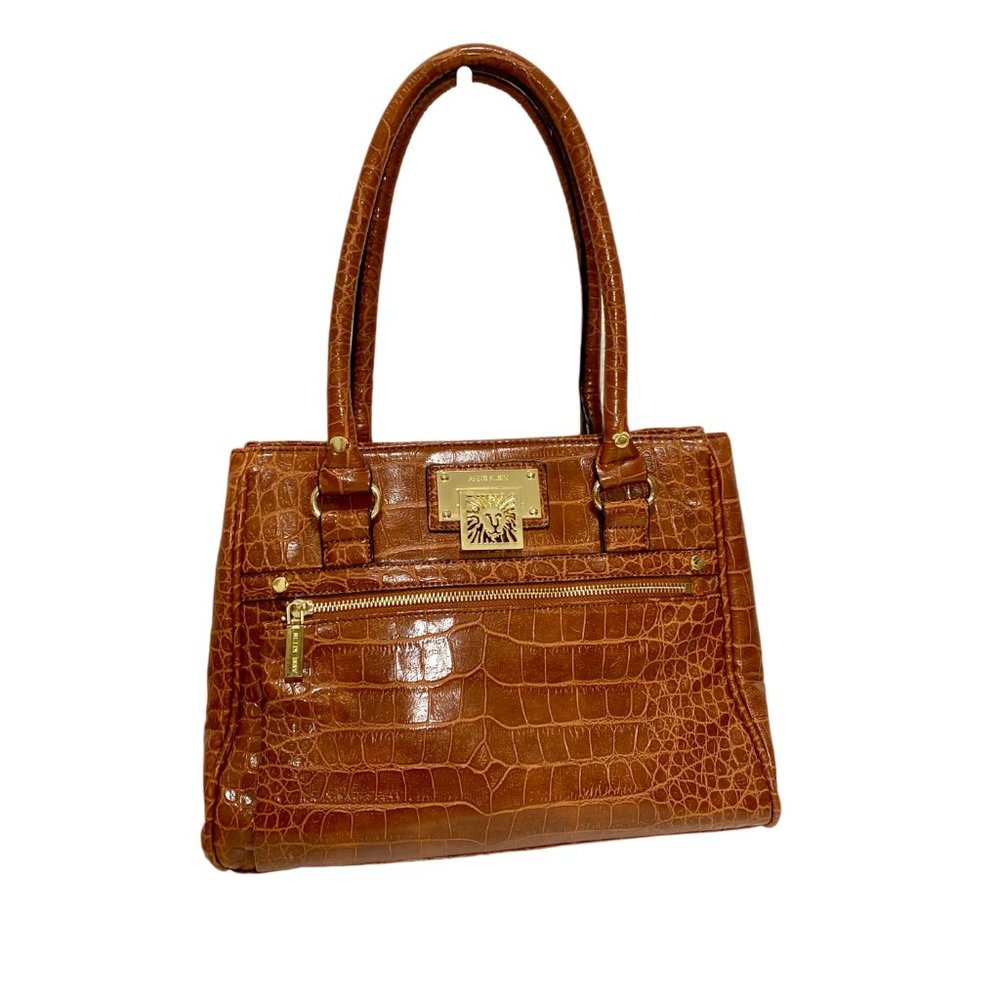 Anne Klein Croc Print Satchel Handbag